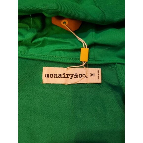 Mcnairy & Co Duffel Hoodie Mens M Kelly Green Zippered Pockets NWT MSRP $224 - Picture 4 of 13